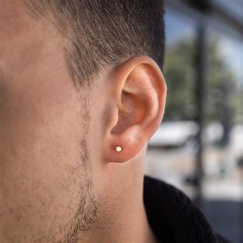 cd earrings studs|disc stud earrings for men.